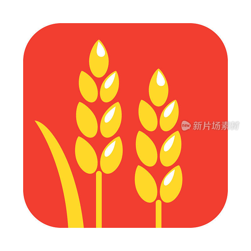 Simple Wheat Or Grain Icon